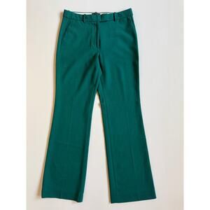 J.Crew Women's Emerald Green Wool Blend High Waisted Trousers Pants Size 8P